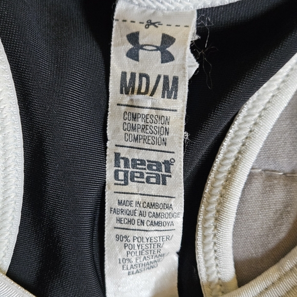 Under Armour Heat Gear Women's Size Medium Unpadded Black Compression Sports Bra - Picture 3 of 5